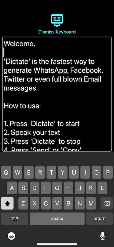 Dictate App - Edit